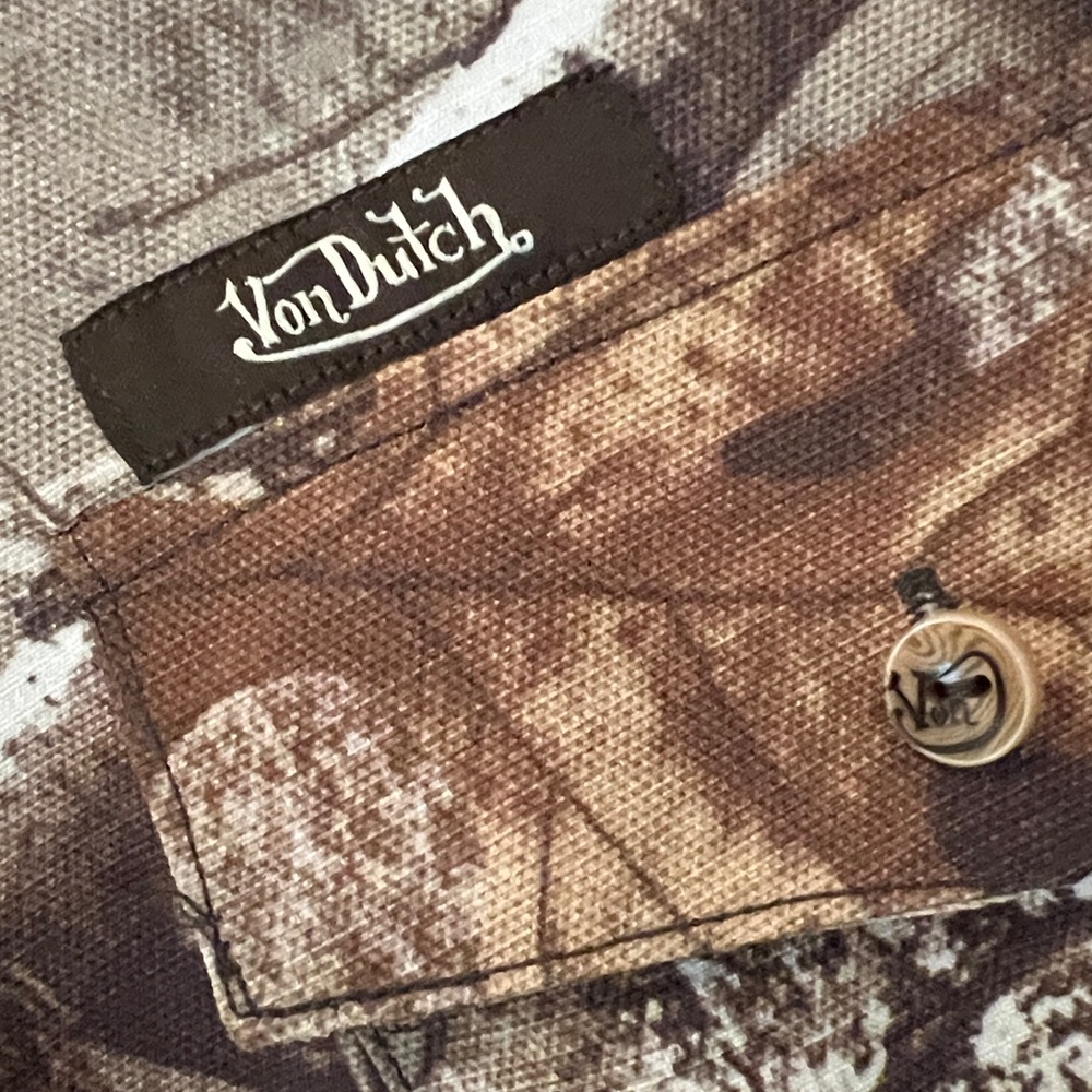 VON DUTCH Camo Print Long Sleeve Shirt - Picture 6 of 16